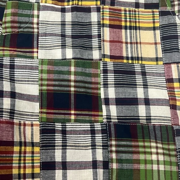 NWT Madras Bermuda Shorts India Cotton Plaid Patchwork Preppy Mens 40 P Fredrick - Picture 7 of 8